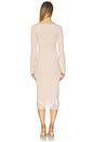view 5 of 6 ROBE ARIADNE in Beige W/ White Lace