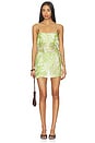 view 1 of 3 VESTIDO CAILA in Green Riviera Abstract