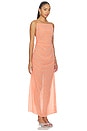 view 2 of 3 VESTIDO LARGO RAMONA in Tangerine & Blue Dot