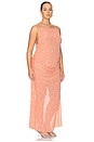 view 4 of 6 ROBE DE SOIRÉE RAMONA in Tangerine & Blue Dot