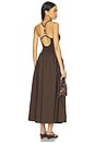 view 5 of 7 Jinjara Beaded Halter Dress in Chocolate Brown
