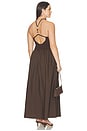 view 6 of 7 Jinjara Beaded Halter Dress in Chocolate Brown
