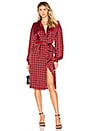 view 1 of 3 The Amanda Midi Dress in Red Houndstooth