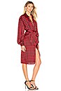view 2 of 3 The Amanda Midi Dress in Red Houndstooth