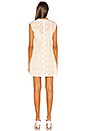 view 4 of 4 The Lydia Mini Dress in Beige & White Dot