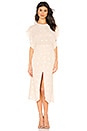 view 1 of 3 The Phoebe Midi Dress in Beige & White Dot