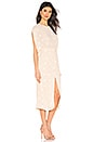 view 2 of 3 The Phoebe Midi Dress in Beige & White Dot