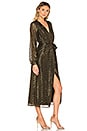 view 2 of 4 the Ana Midi Dress in Black & Gold