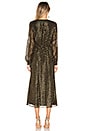 view 3 of 4 the Ana Midi Dress in Black & Gold