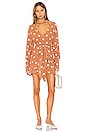 view 1 of 3 The Violette Mini Dress in Rust & Ivory Dot