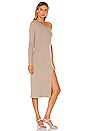view 2 of 4 Aleah One Shoulder Sweater Dress in Grey