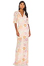 view 2 of 4 The Micheline Maxi Dress in Peach Floral