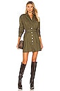 view 1 of 3 the Philome Mini Dress in Olive Green