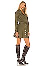 view 2 of 3 the Philome Mini Dress in Olive Green