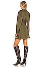 view 3 of 3 the Philome Mini Dress in Olive Green