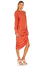 view 2 of 5 the Geni Midi Dress in Terracotta Red