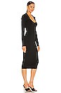 view 2 of 3 Scoop Neck Midi Dress in Black