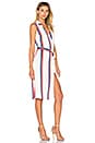 view 2 of 3 The Sleeveless Wrap Midi in Navy & Red Stripe