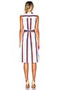 view 3 of 3 The Sleeveless Wrap Midi in Navy & Red Stripe