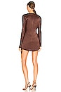 view 3 of 3 Vittoria Mini Dress in Chocolate Brown