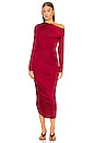view 1 of 3 Valdis Midi Dress in Burgundy