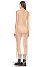 view 3 of 4 VESTIDO MAXI TRANSPARENTE DE GOLA ALTA OLICIA in Nude