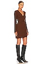 view 5 of 7 Silas Wrap Dress in Sienna Brown