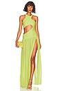 view 4 of 4 Cachet Maxi Dress in Chartreuse