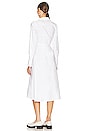 view 3 of 4 Musea Belted Poplin Midi Dress in White