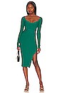 view 1 of 3 Pabla V Neck Midi Dress in Green