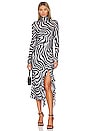 view 1 of 3 Bertine Midi Dress in Black Geo Zebra