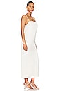 view 3 of 4 Anor High Shine Tie Midi Dress in Creme