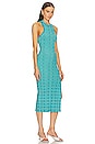 view 2 of 3 Halia Midi Knit Dress with Slit in Light Teal Multi