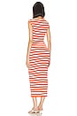 view 3 of 3 Tina Striped Midi Dress in Orange & White