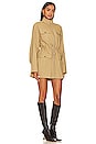 view 4 of 5 x Marianna Selina Cargo Mini Dress in Camel Brown