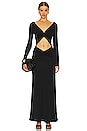 view 1 of 3 Ava Ruched Maxi Dress in Black