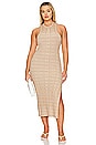 view 2 of 4 by Marianna Halia Midi Knit Dress With Slit in Beige Multi