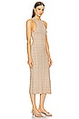 view 3 of 4 by Marianna Halia Midi Knit Dress With Slit in Beige Multi