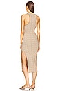 view 4 of 4 by Marianna Halia Midi Knit Dress With Slit in Beige Multi