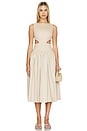 view 1 of 4 by Marianna Natalina Midi Dress in Light Beige