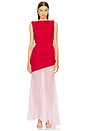 view 1 of 4 by Marianna Enoa Midi Dress in Red & Light Pink