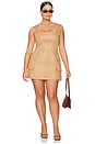 view 2 of 6 by Marianna Ashleigh Stretch Cotton Cargo Mini Dress in Camel