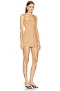 view 3 of 6 by Marianna Ashleigh Stretch Cotton Cargo Mini Dress in Camel