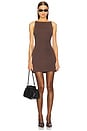 view 1 of 6 by Marianna Cyra Mini Dress in Chocolate Brown