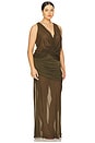 view 4 of 6 by Marianna Marin Midi Dress in Olive Green