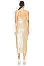 view 5 of 7 by Marianna Ceci Sequin Midi Dress in Blush Nude