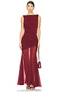view 3 of 8 by Marianna Enoa Midi Dress in Maroon