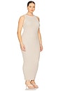 view 4 of 7 by Marianna Vespera Midi Dress in White & Beige