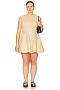 view 2 of 6 by Marianna Rini Mini Dress in Light Beige