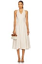 view 1 of 3 by Marianna Uma Linen Midi Dress in Natural Beige